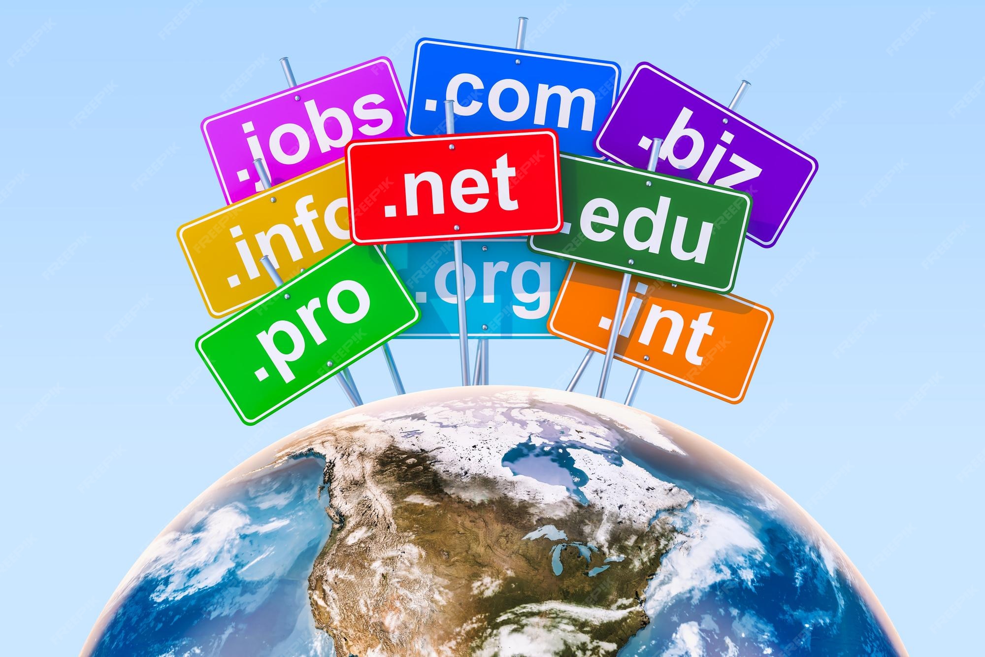 nombres dominio representacion 3d concepto earth globe 808337 17890